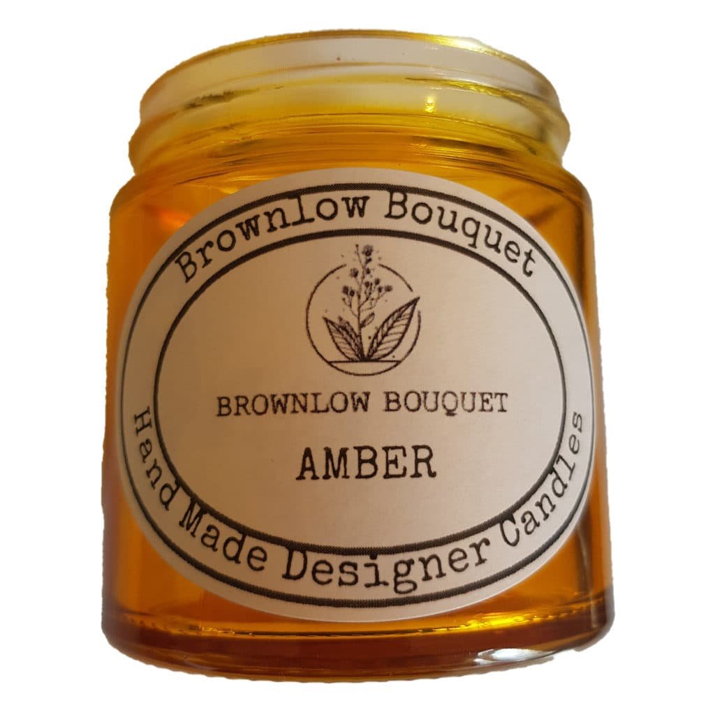 Custom Colour Translucent Gloss Amber Jar with Label