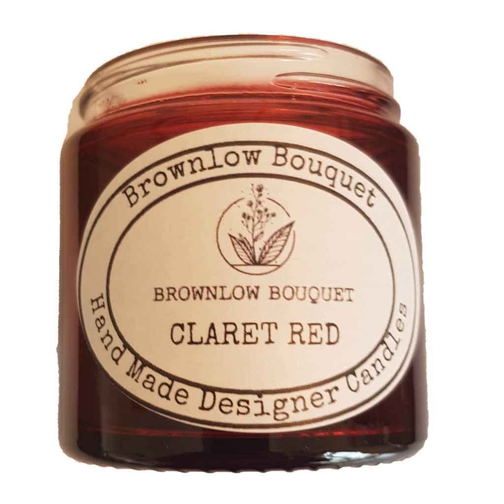Custom Colour Translucent Gloss Claret Red Jar with Label