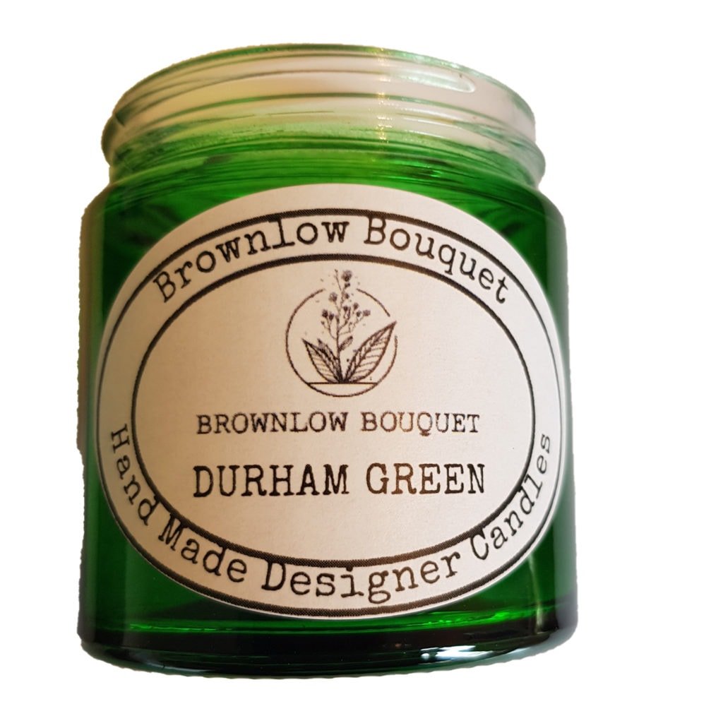 Custom Colour Translucent Gloss Durham Green Jar with Label