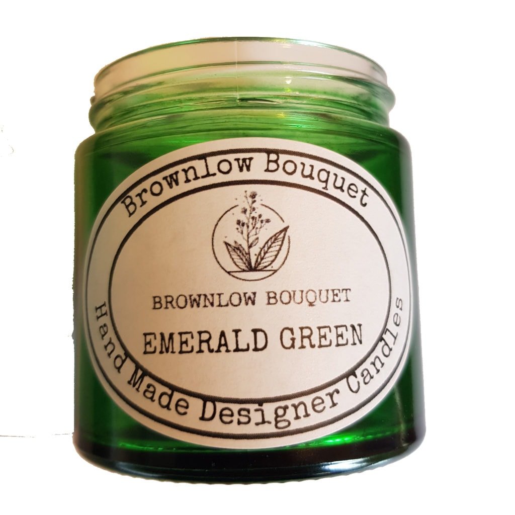 Custom Colour Translucent Gloss Emerald Green Jar with Label