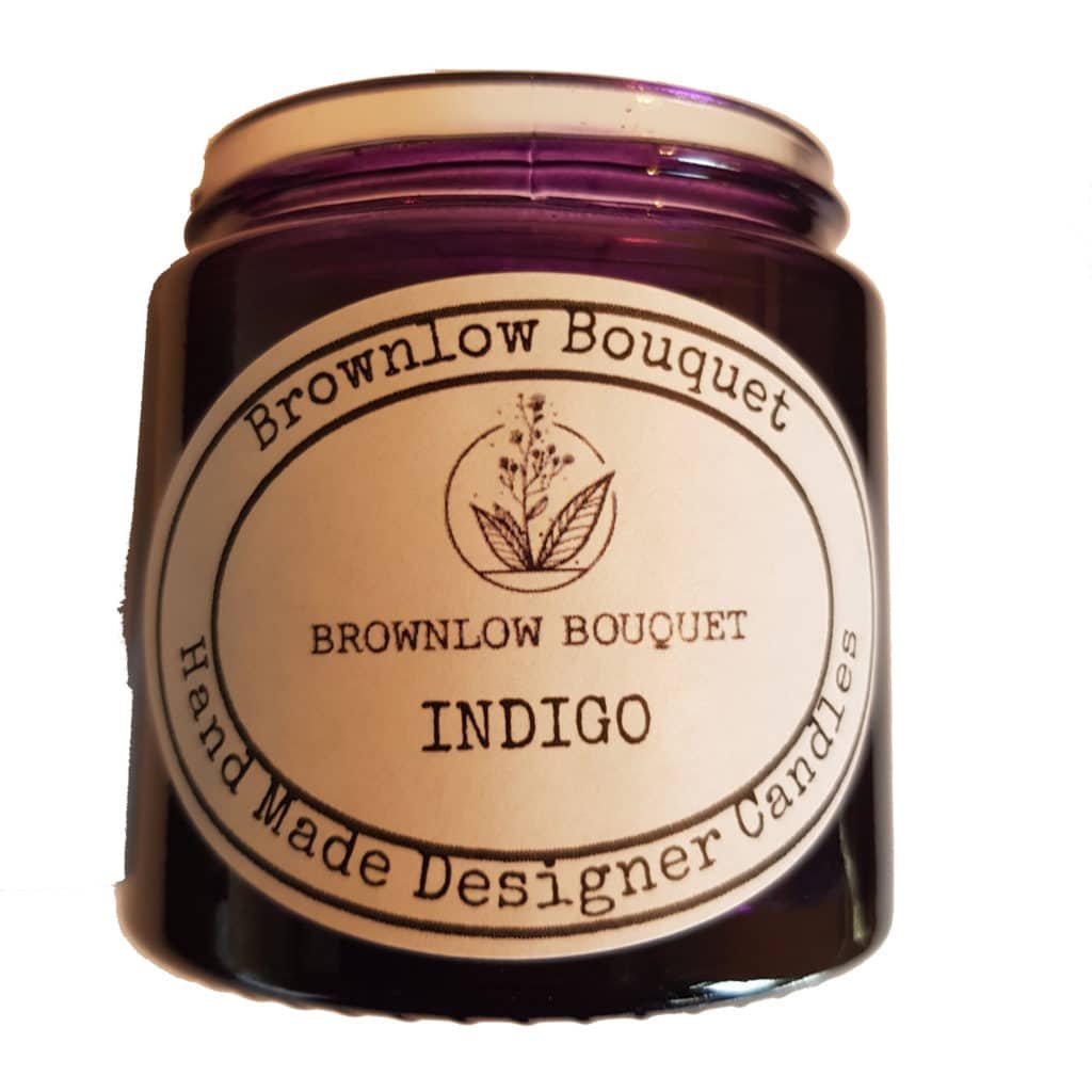 Custom Colour Translucent Gloss Indigo Jar with Label