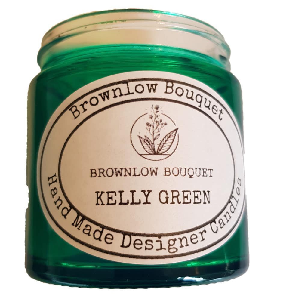 Custom Colour Translucent Gloss Kelly Green Jar with Label