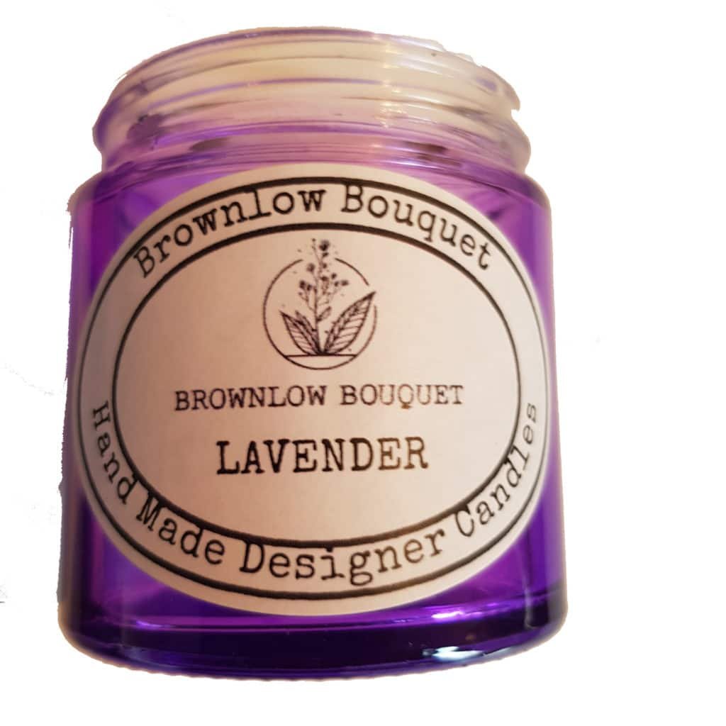 Custom Colour Translucent Gloss Lavender Jar with Label
