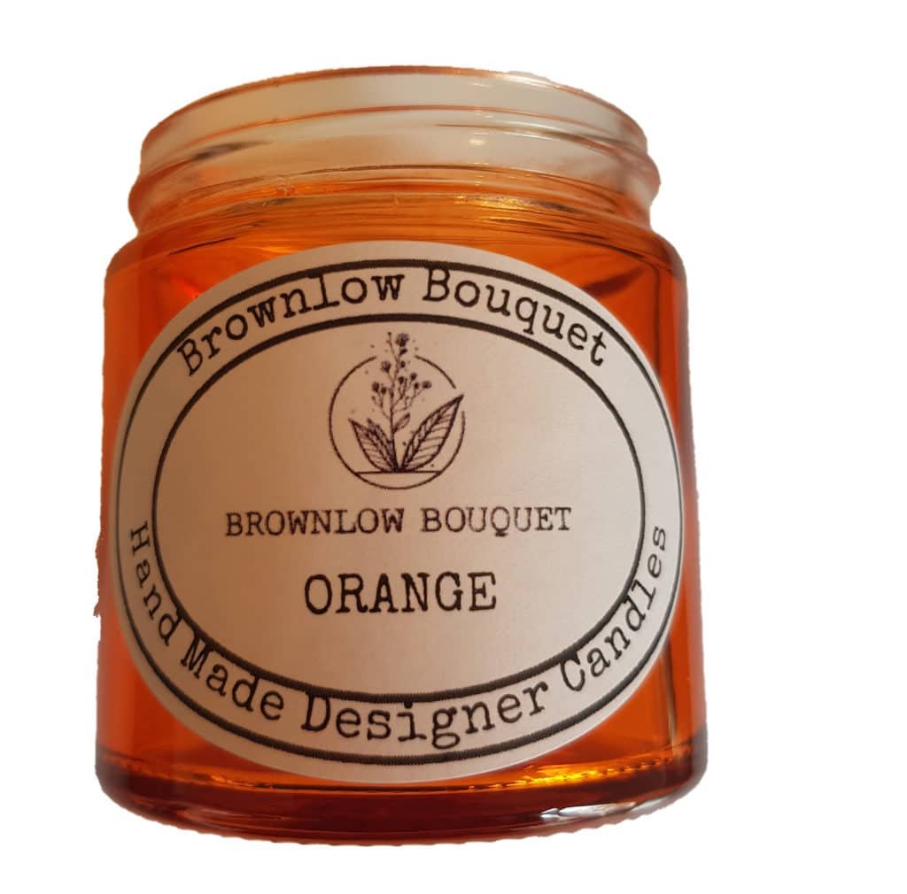 Custom Colour Translucent Gloss Orange Jar with Label