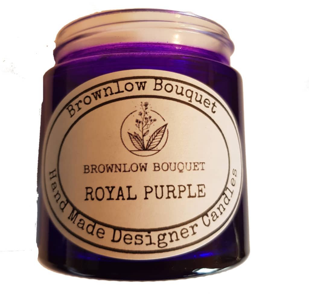 Custom Colour Translucent Gloss Royal Purple Jar with Label
