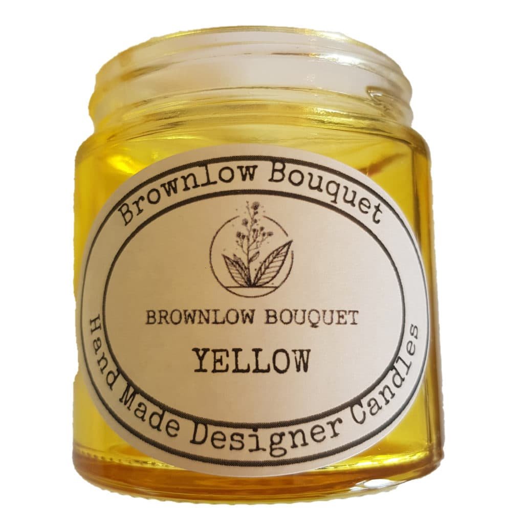 Custom Colour Translucent Gloss Yellow Jar with Label